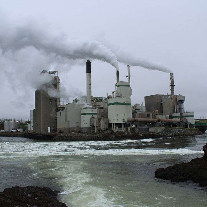 A pulp mill in Nova Scotia Canada