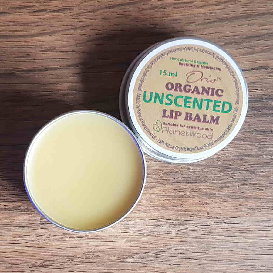 Organic Unscented Lip Balm 15ml