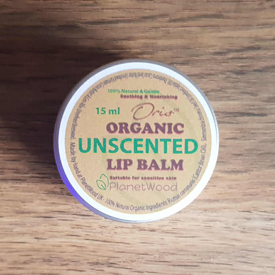 Organic Unscented Lip Balm 15ml